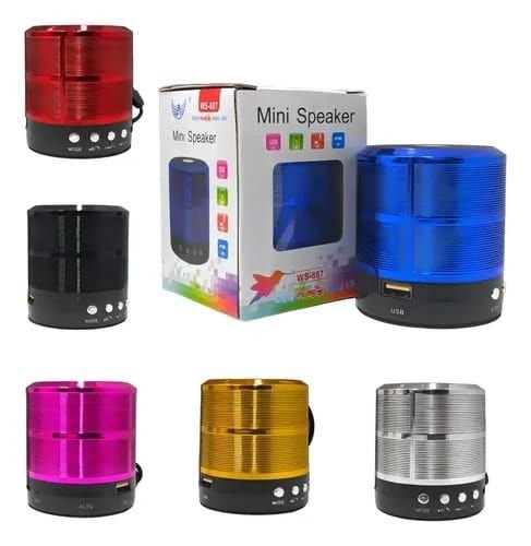 Mini Caixa de Som Portátil Bluetooth WS-887.